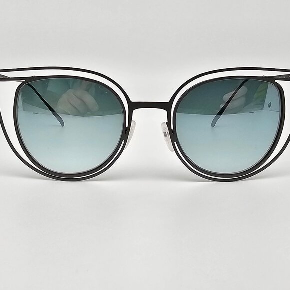 See Eyewear SEE 6608 C4 Gunmetal Frame Green Mirror Lens Cat Eye Sunglasses 50mm main image 8